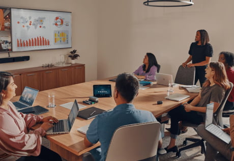 People sitting in a conference room