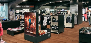 Retail store with photos on display