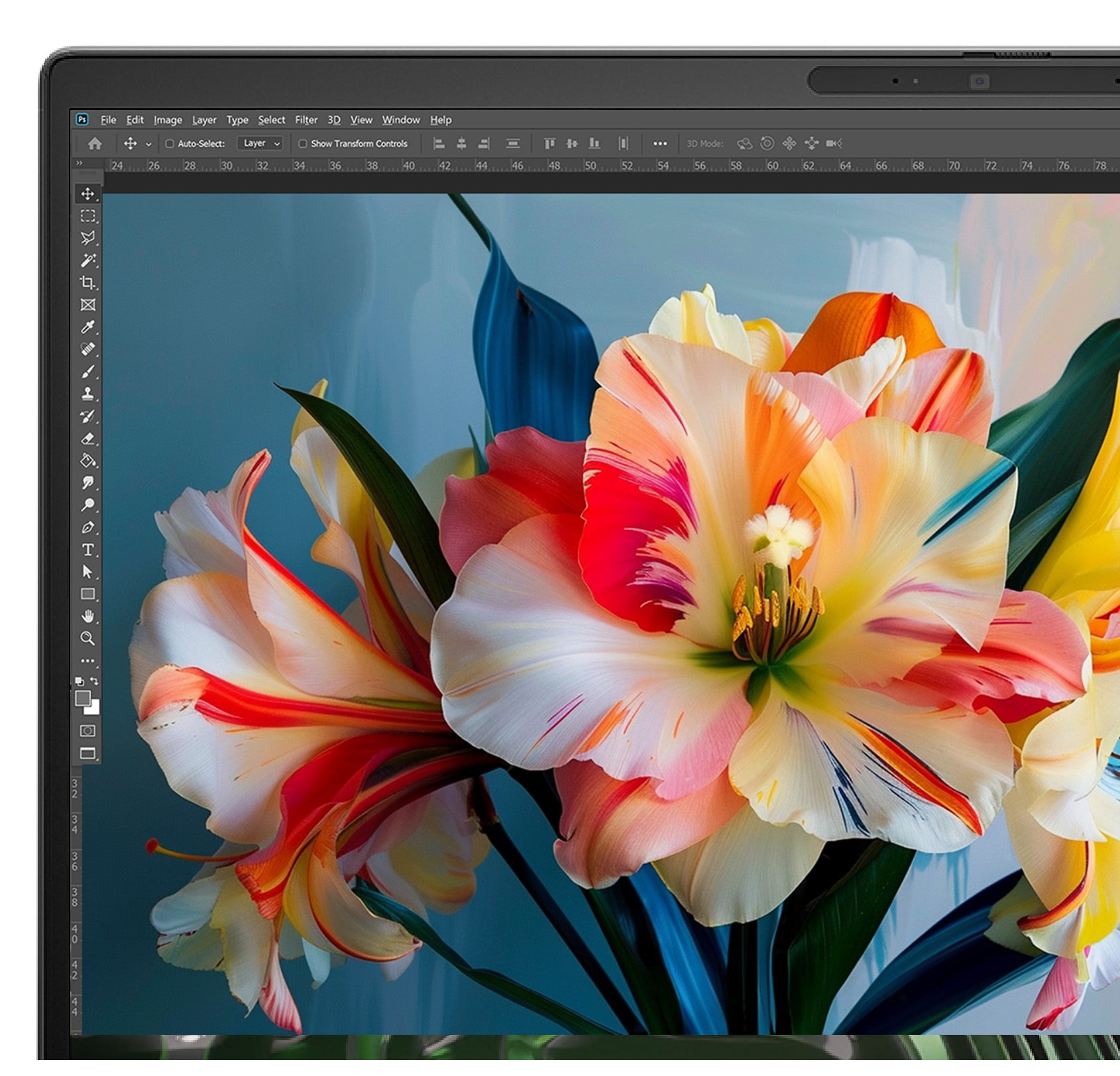 ZBook X G1i mobile workstation PC with graphic editing software interface on the screen.