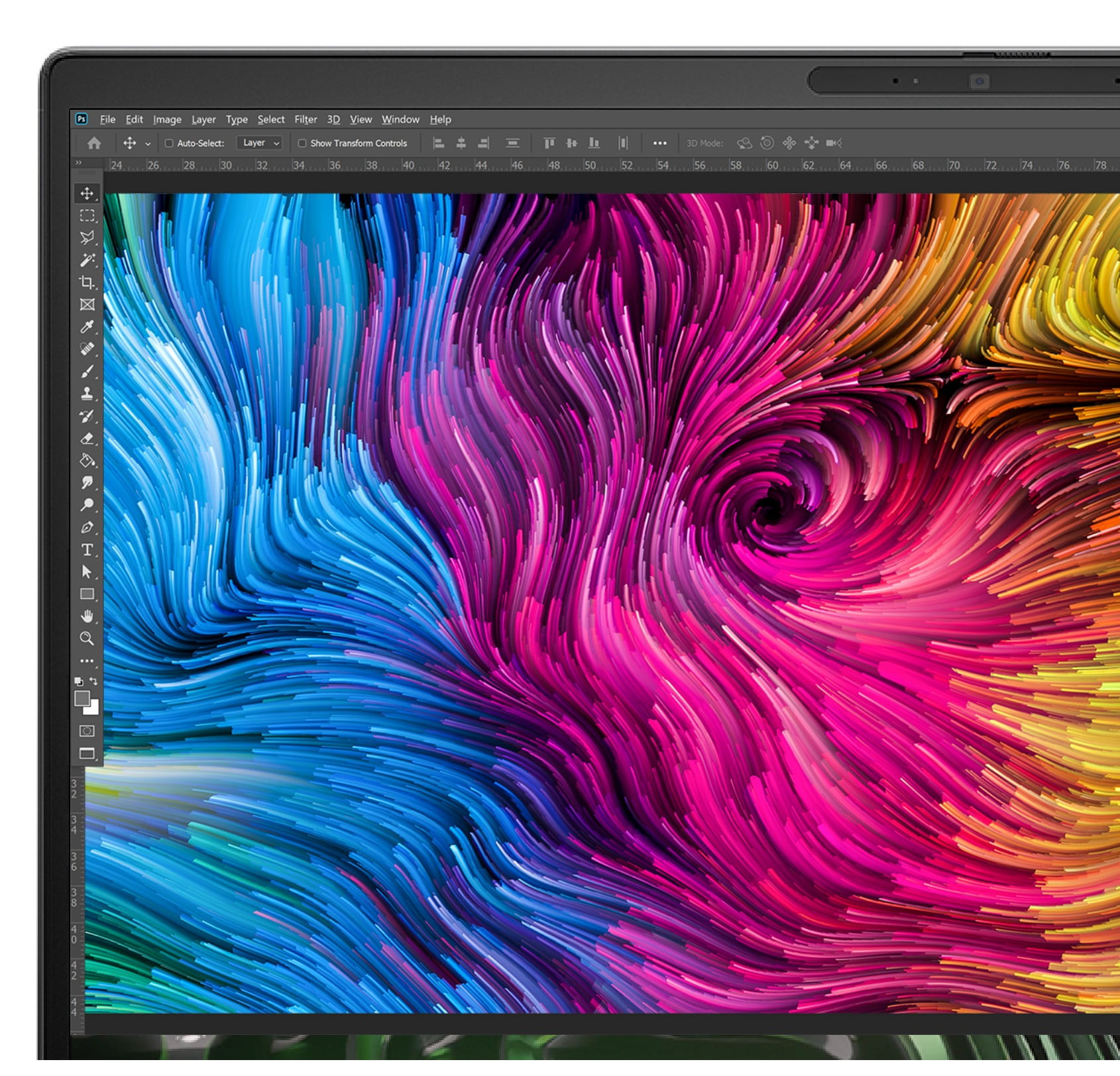 ZBook X G1i mobile workstation PC with graphic editing software interface on the screen.