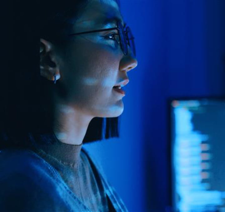 Side view of woman’s face