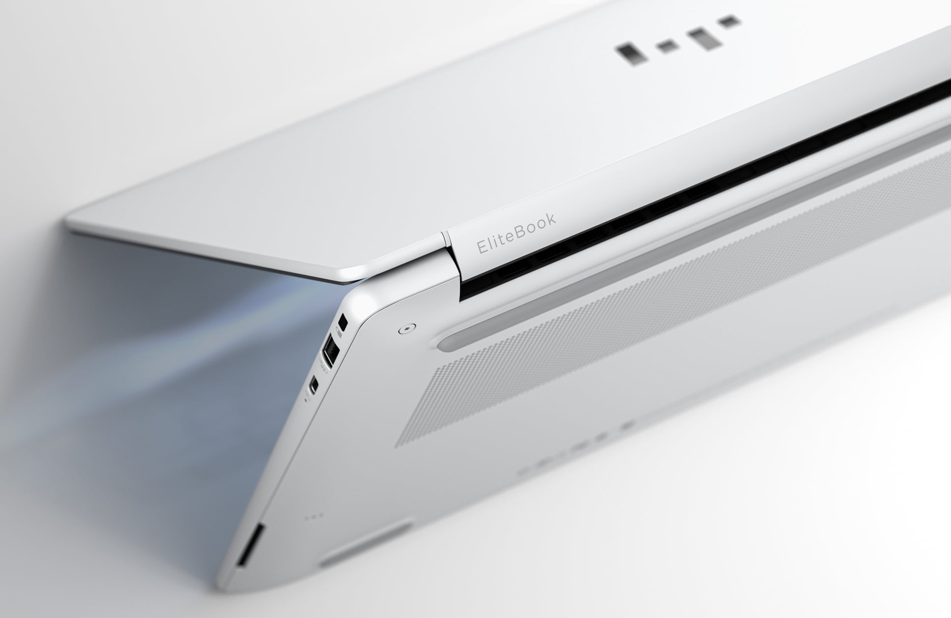 Elite portfolio laptop on side view