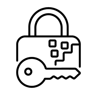 Padlock and key icon