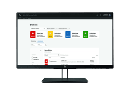 Monitor with HP 3D print software onscreen