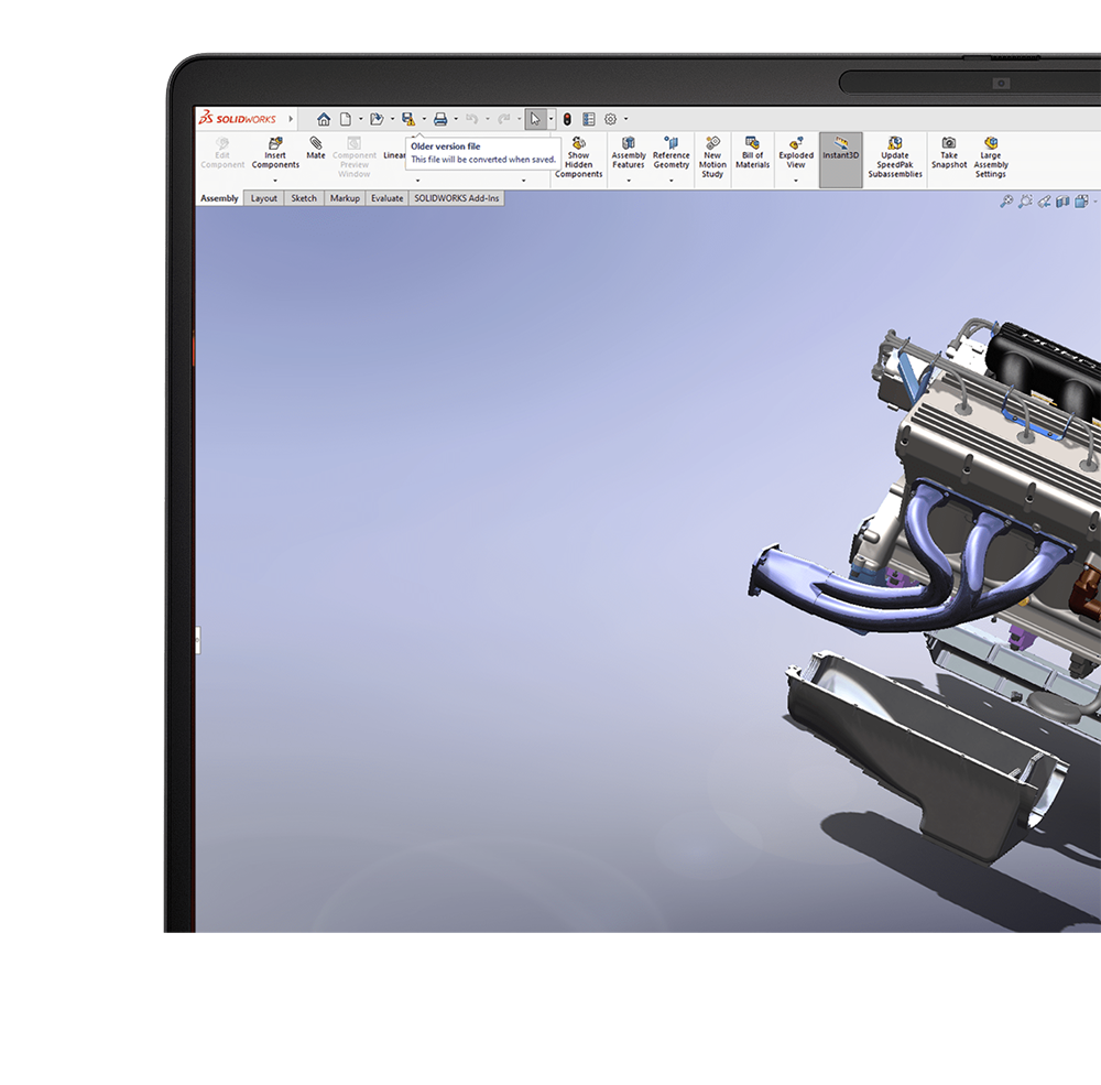 ZBook Fury mobile workstation PC with 3D CAD software interface on the screen.
