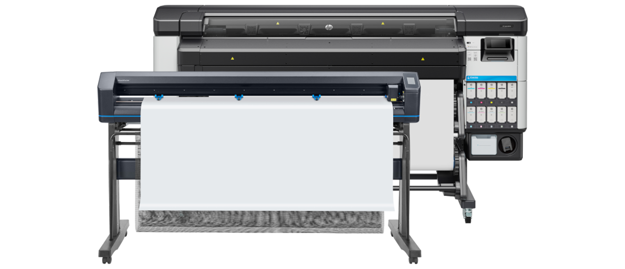 Front view of the HP Latex 630 W Print and Cut Plus solution