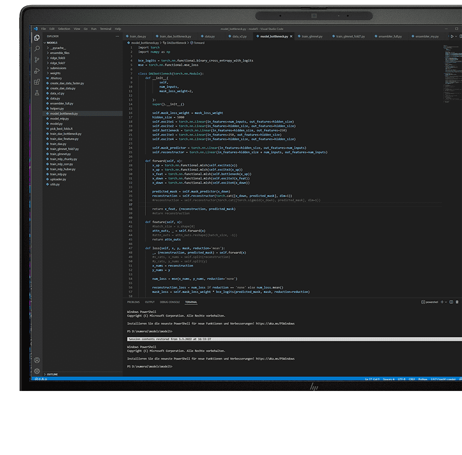 ZBook 8 G1i mobile workstation PC with development software interface on the screen.
