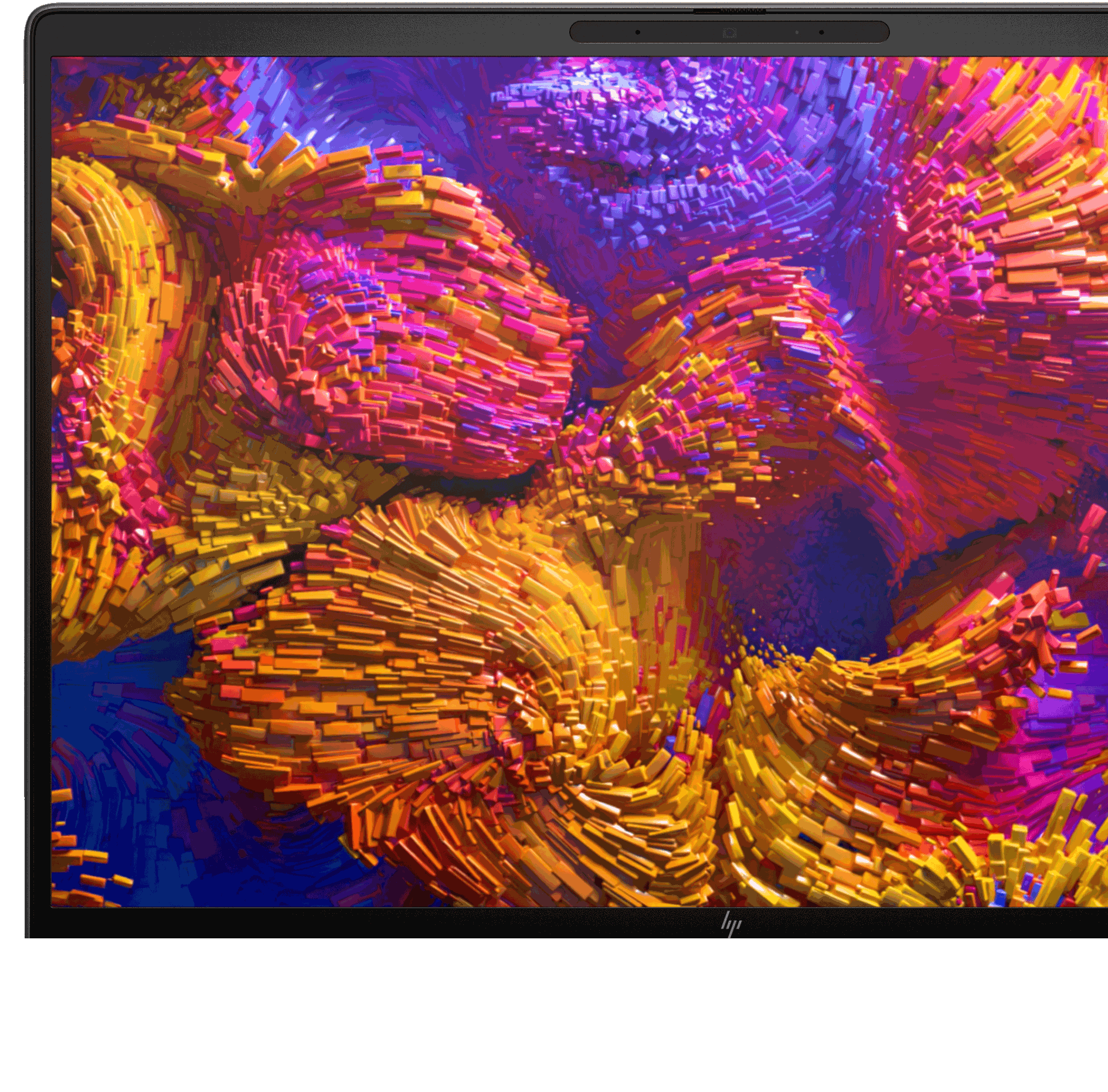 ZBook 8 G1a mobile workstation PC with a colorful image on the screen.