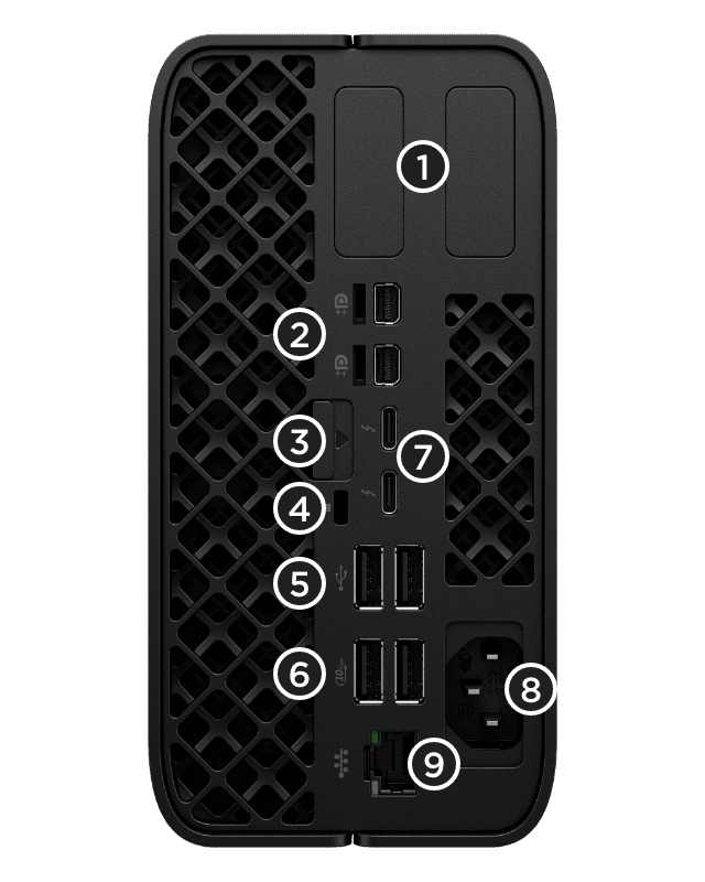 Z2 Mini G1a back view showing available ports