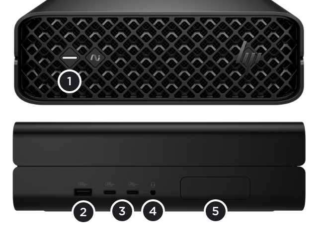 Z2 Mini G1i front view showing available ports.